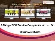 5 Things SEO Service Companies in Utah Do