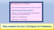 Data Analysis Services | Chi Square In Coimbatore