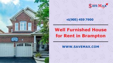 Well Furnished House for Rent in Brampton