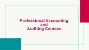 Professional accounting and auditing courses | ecadema