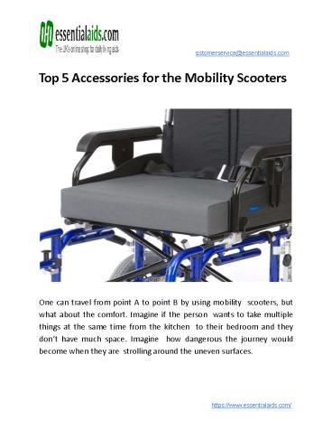 Top 5 Accessories for the Mobility Scooters