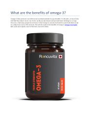 What are the Benefits of Omega 3?