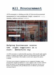 All Procurement