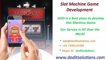 Slot Machine The Fruits Game Development
