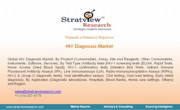 HIV Diagnosis Market, Dynamics, Market Analysis, Industry Analysis, Forecast