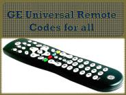 GE Universal Remote Codes for all