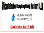 Carbide Drill Bit at www.chrddrill.com