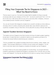 Taxation services Singapore