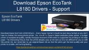Download Epson EcoTank L8180 Drivers - Support