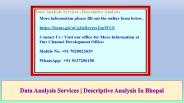 Data Analysis Services | Descriptive Analysis In Bhopal