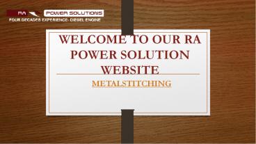 Metal Stitching Repair in India