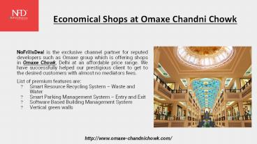 Economical Shops at Omaxe Chandni Chowk