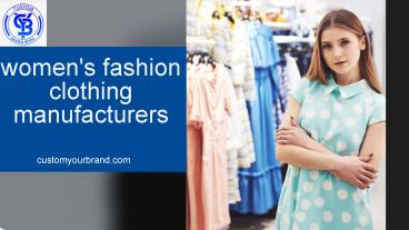 women's fashion clothing manufacturers
