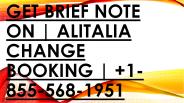 Alitalia Schedule Change Policy