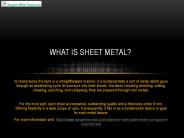 What is sheet metal?