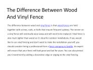 The Difference Between Wood And Vinyl Fence