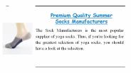 Premium Quality Summer Socks Manufacturers