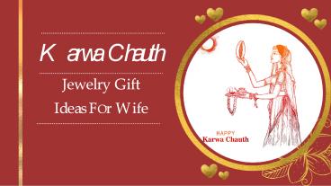 Karwa Chauth Jewelry Gift Ideas For Wife