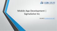 Mobile App Development | Hire Mobile App Developer | Sigma Solve