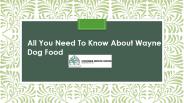 All You Need To Know About Wayne Dog Food