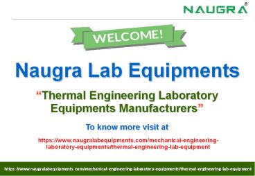 Thermal Engineering Laboratory Equipments Manufacturers
