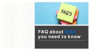 FAQ about MBA you need to know