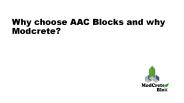 Why choose AAC Blocks and why Modcrete? 