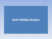 Best Holiday Recipes