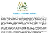 Vacation in Manuel Antonio