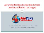 Air Conditioning and Heating Repair Las Vegas