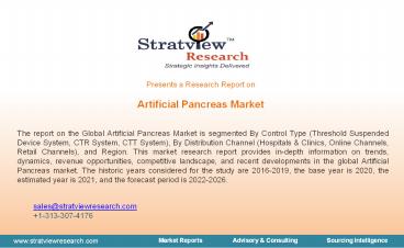 Artificial Pancreas Market, Dynamics, Market Analysis, Industry Analysis, Forecast