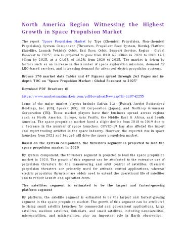 North America Region Witnessing the Highest Growth in Space Propulsion Market