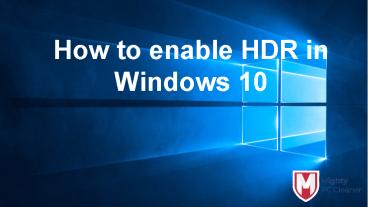 How To Enable HDR in Windows 10 (1)