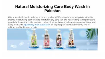 Natural Moisturizing Care Body Wash in Pakistan