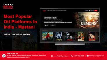 Most Popular Ott Platforms In india - Mastani