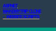 BEST ASP.NET MAKEMYTRIP CLONE - WEBSITE SCRIPTS