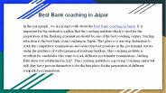 Best Bank Coaching In Jaipur