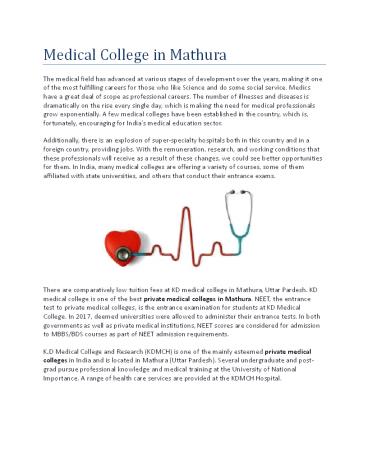 Top Ranking Government Medical College in Mathura