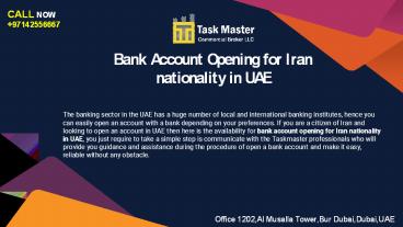 Bank Account Opening for Iran nationality in UAE