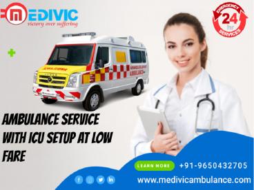 Medivic Ambulance Service in Kalighat and Kona Expressway, Kolkata– with ICU Setup