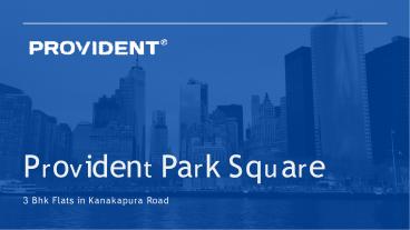 3 Bhk Flats in Kanakapura Road