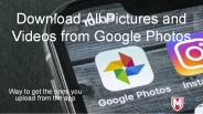 Download All Pictures and Videos from Google Photos