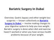 Bariatric Surgery In Dubai