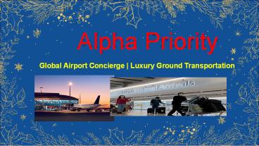 VIP Airport Concierge Services | Alpha Priority