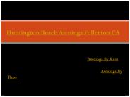 Huntington Beach Awnings Fullerton CA