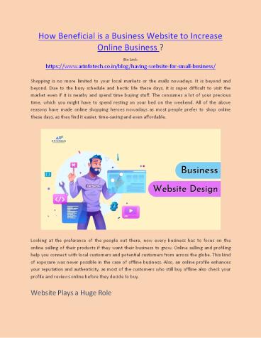 PPT – Benefits of having a website for small business PowerPoint ...