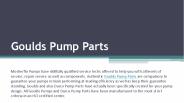 Goulds Pump Parts