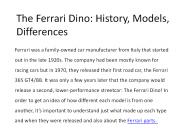 The Ferrari Dino: History, Models, Differences