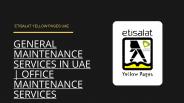 General Maintenance Services in UAE | Office Maintenance Services