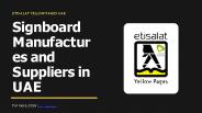 Signboard Manufactures and Suppliers in UAE